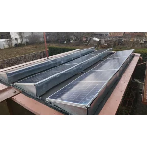 Sistem complet SUD 3X3, fixare placi balast 9 panouri solare fotovoltaice cu unghi 15 grade