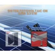 Sistem solar fotovoltaic 3.3KW monofazic, ON-GRID cu 8 panouri fotovoltaice LONGI 410W prindere pe acoperis de tabla