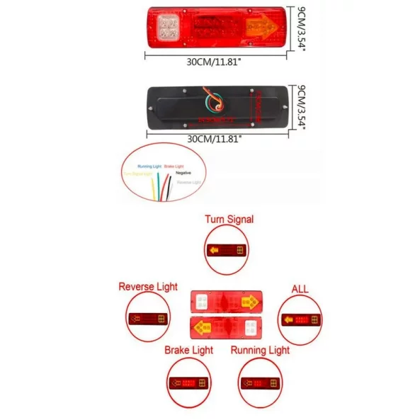 Stop spate P.TIP 24-OFF ROAD: 30cmx9cm/70W /12V-24V/700LM/ IP 67 Rezistent la apa