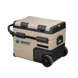 Frigider auto cu compresor smart cooler, cu bluetooth, roti si zona dubla de racire, capacitate 45L, taxa verde inclusa
