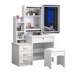 SET CRYSTAL - Masuta de machiaj cu oglinda iluminata LED
