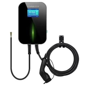 Statie de incarcare pentru vehicule- 16A, 11KW, Tip 2-Cablu de 5 metri cu afisaj LCD trifazic